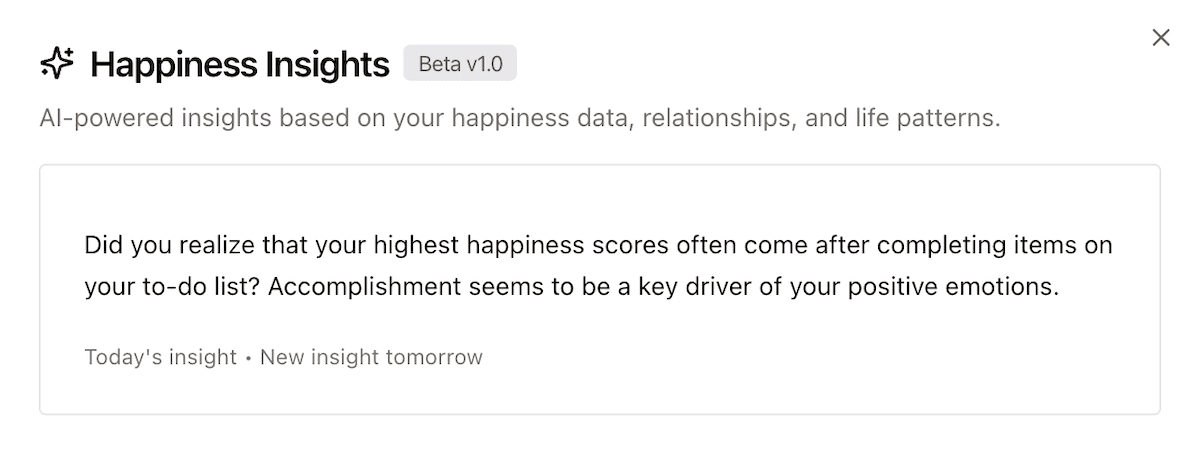AI-powered happiness insights